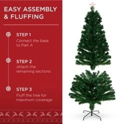 Best Choice Products 7ft Pre-Lit Fiber Optic Artificial Pine Christmas Tree w/ 280 Multicolored LED Lights, 8 Sequences 10 Best Choice Products 7ft Pre-Lit Fiber Optic Artificial Pine Christmas Tree w/ 280 Multicolored LED Lights, 8 Sequences -Northlight Christmas Store GUEST 5fa14b01 8ab6 41c2 bef0 65210b8379ce