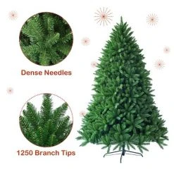 Costway 6ft Premium Hinged Artificial Christmas Fir Tree w/ 1250 Branch Tips -Northlight Christmas Store GUEST 5fad124a b8c3 41a9 8e70 8ec540d003e0