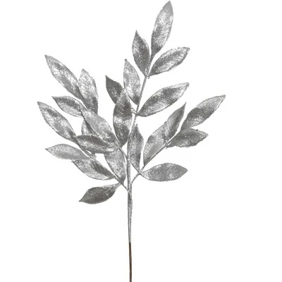 Vickerman 22" Glitter BayLeaf Artificial Christmas Spray 10 Vickerman 22" Glitter BayLeaf Artificial Christmas Spray - Image 8