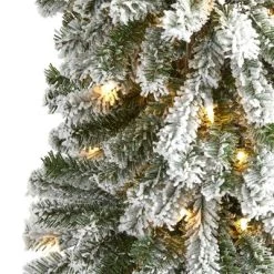 6ft Nearly Natural Pre-Lit Flocked Alpine Artificial Christmas Tree Clear Lights -Northlight Christmas Store GUEST 605ce758 b2eb 4baa 98cd 2e4310be416a