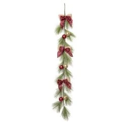 Transpac Artificial 59.06 in. Multicolored Christmas Holiday Ornament Garland