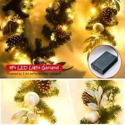 Costway 9ft Pre-Lit Artificial Christmas Garland with Mixed Decorations and LED Lights 11 Costway 9ft Pre-Lit Artificial Christmas Garland with Mixed Decorations and LED Lights -Northlight Christmas Store GUEST 62252db3 9590 45a9 80b2 f0b7dfaca07b