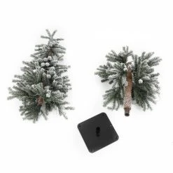 LuxenHome Set of 3 Pre-Lit LED Flocked Fir Slim Artificial Christmas Trees -Northlight Christmas Store GUEST 62af05e4 c476 4d4e 99c9 f361fa2bbd0a