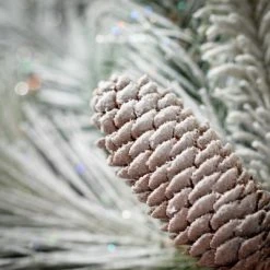 30"H Sullivans Snowy Pinecone Swag, Green