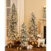 LuxenHome Set of 3 Pre-Lit LED Flocked Fir Slim Artificial Christmas Trees -Northlight Christmas Store GUEST 63ac28a6 624f 4648 a0ef 4a990c2a46a4