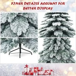 Tangkula Snow Flocked Artificial Christmas Tree Hinged Alaskan Pine Decoration Tree 18 Tangkula Snow Flocked Artificial Christmas Tree Hinged Alaskan Pine Decoration Tree -Northlight Christmas Store GUEST 64bd22be a649 40cf 8870 92ef1b30cee7