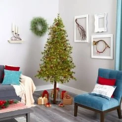 7ft Nearly Natural Pre-Lit LED Wyoming Alpine with Pinecones Artificial Christmas Tree Clear Lights -Northlight Christmas Store GUEST 64d95fd8 525f 4b63 b25a 3a5d7f6b026d