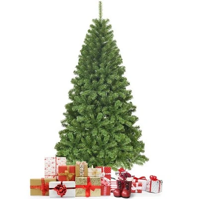 Tangkula Artificial Christmas Tree PVC Hinged Spruce Xmas Tree with Branch Tips 6 Tangkula Artificial Christmas Tree PVC Hinged Spruce Xmas Tree with Branch Tips - Image 4