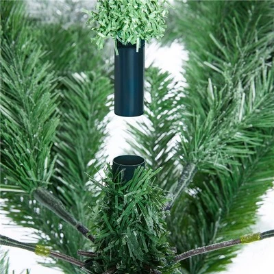 Yaheetech Pre-lit Flocked Artificial Christmas Tree Snow Frosted Christmas Tree 7 Yaheetech Pre-lit Flocked Artificial Christmas Tree Snow Frosted Christmas Tree - Image 5