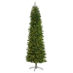 Nearly Natural Pre-Lit LED Slim Green Mountain Pine Artificial Christmas Tree Clear Lights -Northlight Christmas Store GUEST 656c3b99 5499 4797 9683 d03e13d14165