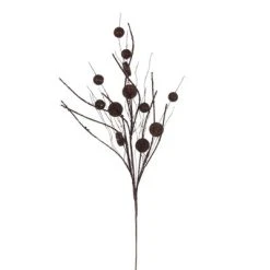 Vickerman 33" Ball and Coin Glitter Twig Spray -Northlight Christmas Store GUEST 656fc5eb a794 4471 80ba caadf288923f