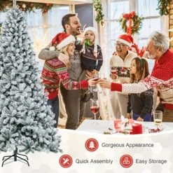 Costway 9ft Snow Flocked Hinged Artificial Christmas Tree Unlit Metal 13 Costway 9ft Snow Flocked Hinged Artificial Christmas Tree Unlit Metal -Northlight Christmas Store GUEST 66487d28 cbc6 4d47 bf61 c7daa94601a4