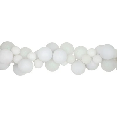 Northlight 6' White 3-Finish Shatterproof Ball Christmas Garland 6 Northlight 6' White 3-Finish Shatterproof Ball Christmas Garland - Image 4