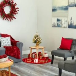 2ft Nearly Natural Pre-Lit Flocked Artificial Christmas Tree with Pinecones and Berries Clear Lights -Northlight Christmas Store GUEST 66e3671d eb1c 4fd6 aecc 1a36758264eb