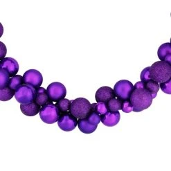 Northlight 6' Purple 3-Finish Shatterproof Ball Christmas Garland -Northlight Christmas Store GUEST 670c9be6 e3cd 45c0 9c46 61ebdec588e3