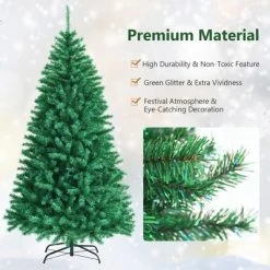 Costway 7ft Iridescent Tinsel Artificial Christmas Tree Green w/1160 Branch Tips 17 Costway 7ft Iridescent Tinsel Artificial Christmas Tree Green w/1160 Branch Tips -Northlight Christmas Store GUEST 6790a009 222e 411c 919f 74cba26893fa