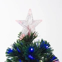 HOMCOM Fiber Optic Artificial Fir Christmas Tree, LED Pre-Lit Holiday Decoration with Lights and Branch Tips -Northlight Christmas Store GUEST 684c6428 5c2c 44db 9e50 a5e2c1402ffa