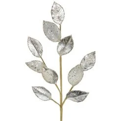 Northlight 28" Platinum Silver and Icy Glitter Leaves Christmas Spray -Northlight Christmas Store GUEST 68d64ef7 f383 48fc a66b c0d7ba437c48