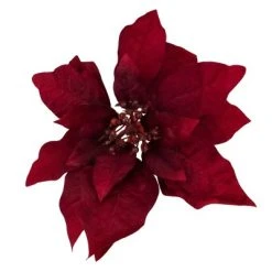 Northlight 18” Red Velvet Poinsettia Artificial Christmas Stem -Northlight Christmas Store GUEST 68ef6233 be7a 4d46 b966 4f6cf975966e
