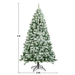 Tangkula Artificial Hinged Christmas Pines Tree Snow Flocked Decoration Tree -Northlight Christmas Store GUEST 6a1a5513 58b7 4272 95dc 1188516dcf2d