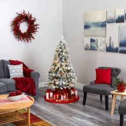 5ft Nearly Natural Pre-Lit LED Flocked Rock Springs Spruce Artificial Christmas Tree Clear Lights 12 5ft Nearly Natural Pre-Lit LED Flocked Rock Springs Spruce Artificial Christmas Tree Clear Lights -Northlight Christmas Store GUEST 6a8df146 b2a4 4bd4 8db0 95433eb3d1ee