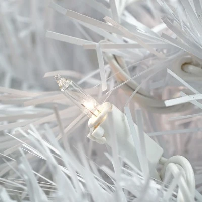 Northlight 9' x 12" Prelit White Crystal Spruce Artificial Christmas Garland - Clear Lights 4 Northlight 9' x 12" Prelit White Crystal Spruce Artificial Christmas Garland - Clear Lights - Image 2