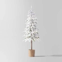 Pre-lit LED Dewdrop Downswept Flocked Balsam Fir with Basket Artificial Christmas Tree Warm White Lights - Wondershop™ 9 Pre-lit LED Dewdrop Downswept Flocked Balsam Fir with Basket Artificial Christmas Tree Warm White Lights - Wondershop™ -Northlight Christmas Store GUEST 6b0adc2c 5b20 4b05 b3eb 257e2d1c67a9
