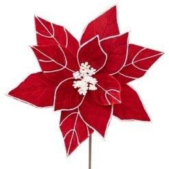 Northlight 20" Red and White Velvet Glittered Poinsettia Christmas Stem Spray 6 Northlight 20" Red and White Velvet Glittered Poinsettia Christmas Stem Spray -Northlight Christmas Store GUEST 6c3747aa 2986 48da bd51 afd06857fad0