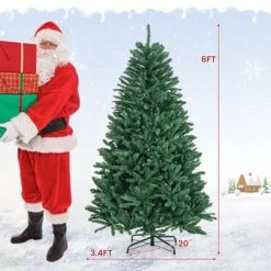 Costway 6ft Hinged Artificial Christmas Tree Unlit Douglas Full Fir Tree w/ 1355 Tips -Northlight Christmas Store GUEST 6cf0db17 08c5 40cb 81e4 4e63b4c2d4db
