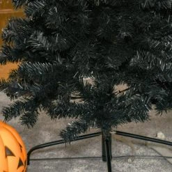 HOMCOM Artificial Christmas Tree with Stand, Xmas Pencil Tree with Halloween Style, Holiday Home Indoor Decoration for Party, Black -Northlight Christmas Store GUEST 6d1627cf 8650 4cba 88fa 302a347ccfe4