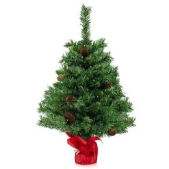 Costway 25" Pre-Lit Artificial Mini Christmas Tree w/ Pine Cones 50 LED Lights & 8 Modes -Northlight Christmas Store GUEST 6d43837d 5e58 4bb7 b71f b8bea1ce40df