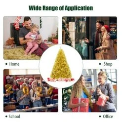Tangkula Artificial Tinsel Christmas Tree Hinged Decoration Tree Champagne Gold -Northlight Christmas Store GUEST 6d45632c 5e33 4b96 9996 d1a42987591a
