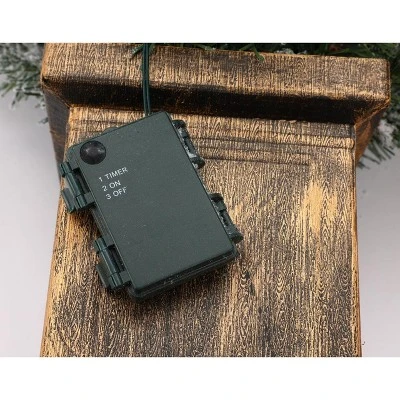 LuxenHome 4Ft Pre-Lit LED Battery-Operated with Timer Artificial Flocked Fir Christmas Tree with Square Planter 5 LuxenHome 4Ft Pre-Lit LED Battery-Operated with Timer Artificial Flocked Fir Christmas Tree with Square Planter - Image 3