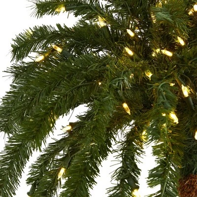 6ft Nearly Natural Pre-Lit LED Palm Artificial Christmas Tree Warm White Lights 4 6ft Nearly Natural Pre-Lit LED Palm Artificial Christmas Tree Warm White Lights - Image 2