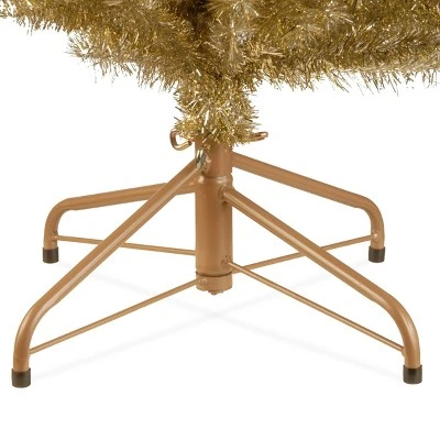 National Tree Company 7' Champagne Tinsel Slim Artificial Christmas Tree 3 National Tree Company 7' Champagne Tinsel Slim Artificial Christmas Tree