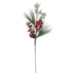 Northlight 31" Green and Red Frosted Artificial Christmas Spray with Berries and Pine Cones -Northlight Christmas Store GUEST 6e280b9f b9cf 4bf4 a97a cfdb77bb7824