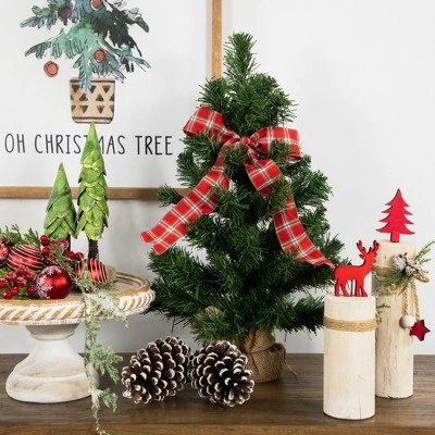 Northlight 18" Potted Mini Pine Medium Artificial Christmas Tree, Unlit 3 Northlight 18" Potted Mini Pine Medium Artificial Christmas Tree, Unlit