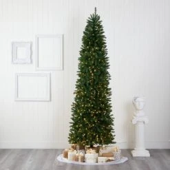 9ft Nearly Natural Pre-Lit LED Slim Mountain Pine Artificial Christmas Tree Clear Lights -Northlight Christmas Store GUEST 6e657c86 7b76 41ea 93fc 53975132c514