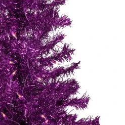 Northlight 4' Pre-Lit Purple Tinsel Artificial Christmas Tree- Clear Lights, Purple Wire -Northlight Christmas Store GUEST 6f3412d5 661c 4371 9bc0 95b0c6a59699