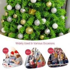 Costway 7.5ft Green Flocked Hinged Artificial Christmas Tree w/ Metal Stand Green -Northlight Christmas Store GUEST 70a8bb09 bcca 40d1 887a 5838fcd72cdc