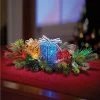 Collections Etc. Collections Etc Lighted Gift Box Floral Christmas Centerpiece 18 X 9.5 X 5