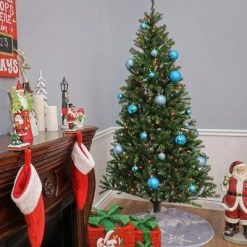 National Tree Company 7.5 ft Pre-Lit Artificial Slim Christmas Tree, Green, Aspen Spruce, Multicolor Lights, Includes Stand 8 National Tree Company 7.5 ft Pre-Lit Artificial Slim Christmas Tree, Green, Aspen Spruce, Multicolor Lights, Includes Stand -Northlight Christmas Store GUEST 720e219e 9e45 4528 979e 73d6a30ad1cb