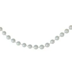Northlight 15' x 0.25" White Pearl Beaded Artificial Christmas Garland