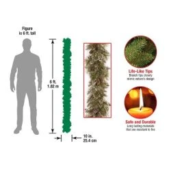 National Tree Company Artificial Christmas Garland, Green, Glittery Pine, Decorated With Pine Cones, Frosted Branches, Christmas Collection, 6 Feet -Northlight Christmas Store GUEST 73010b61 7a93 4f15 b0e4 ccf48dde76e3