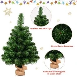 Costway 2Ft Season Decoration PVC Artificial Small Christmas Tree -Northlight Christmas Store GUEST 7365f6b1 3574 406f bbe0 4c74ced938a9