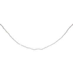 Northlight 15' Shiny Silver Metallic Faceted Beaded Christmas Garland - Unlit