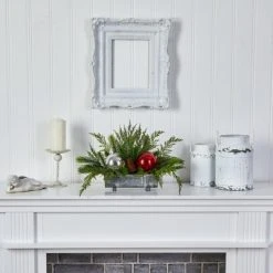 Nearly Natural 18-in Holiday Winter Cedar Pine Artificial Table Christmas Arrangement with Ornaments, Home Décor -Northlight Christmas Store GUEST 756cc2d0 85ee 4148 868d 77d37c903c08