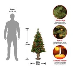 National Tree Company 4 ft Pre-Lit Artificial Mini Christmas Tree, Green, Crestwood Spruce, White Lights with Pine Cones, Berry Clusters, Frosted -Northlight Christmas Store GUEST 758b9ed3 419f 45bb b8f6 65fadfe3596f