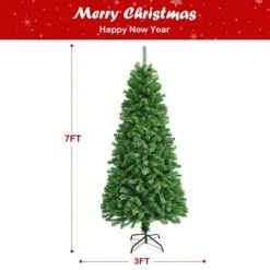 Costway 7ft Pre-lit Fiber Optic PVC Artificial Christmas Tree w/ 820 Branch Tips -Northlight Christmas Store GUEST 758dd1db 9426 4a53 90b6 ed3517aa6e41