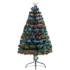 HOMCOM Fiber Optic Artificial Fir Christmas Tree, LED Pre-Lit Holiday Decoration with Lights and Branch Tips -Northlight Christmas Store GUEST 760984df 904e 4d1d ac43 6cd5f745b5f9